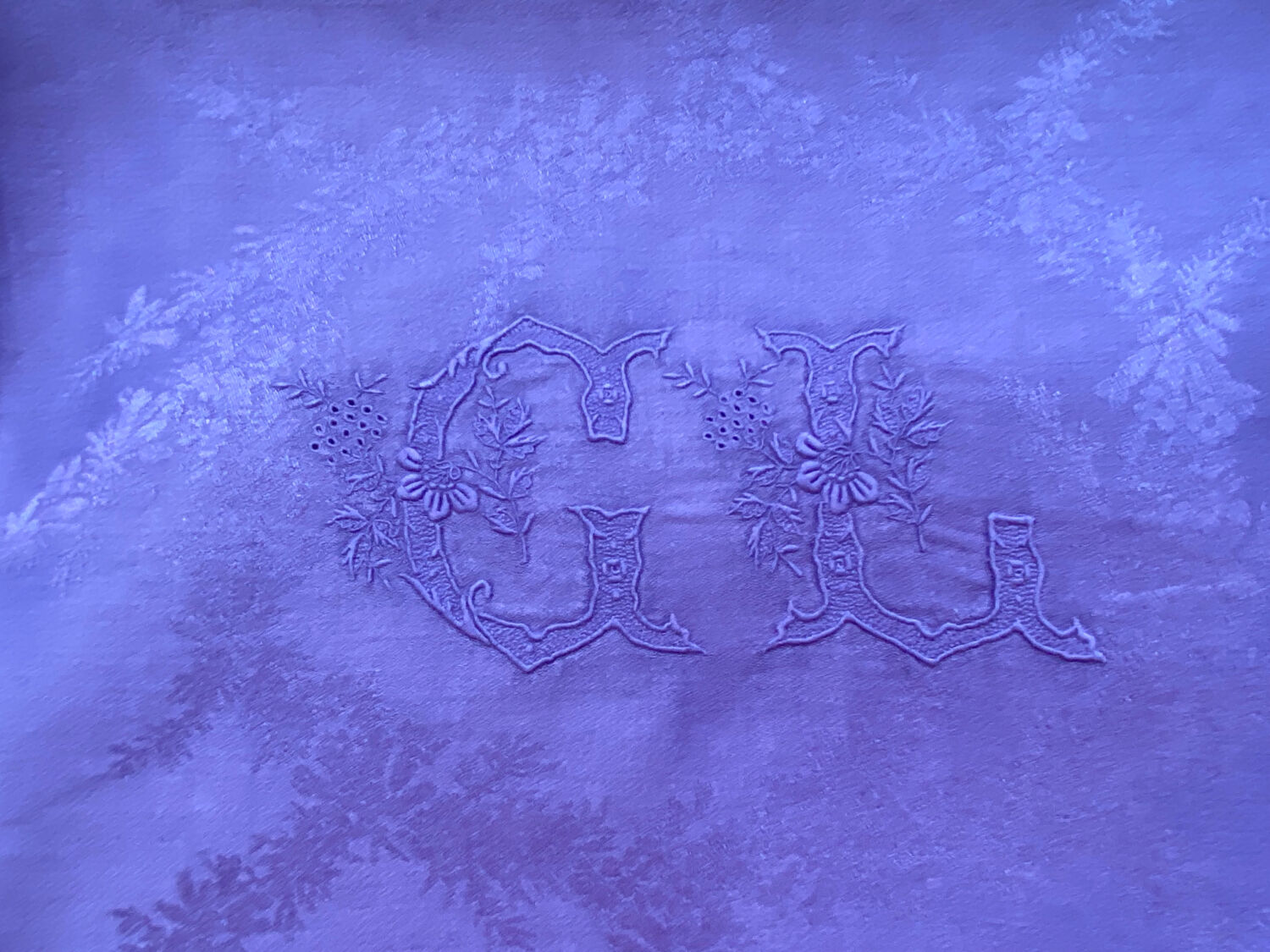 Set of 6 antique monogrammed towels