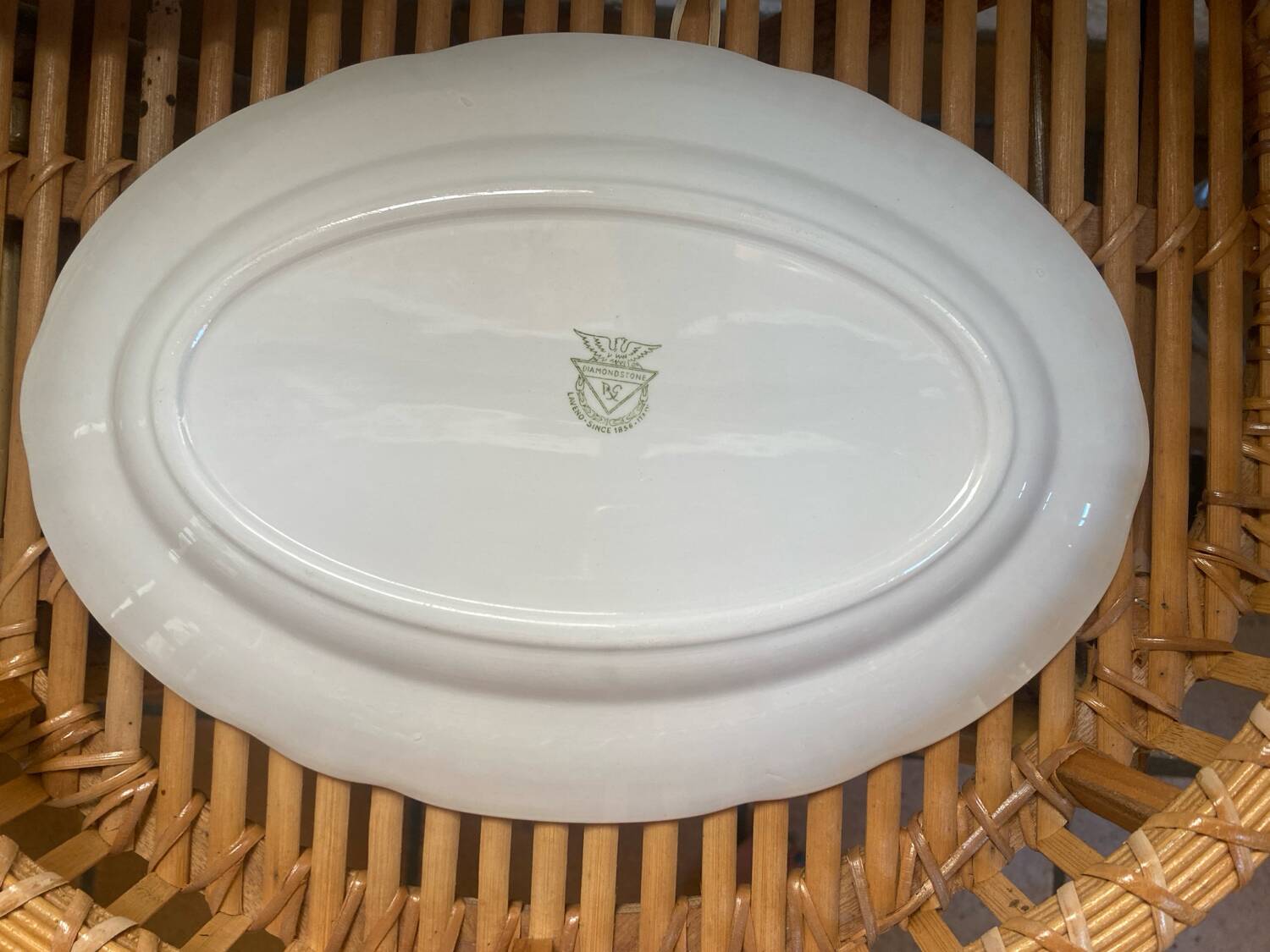 Oval ironstone dish stamped Laveno