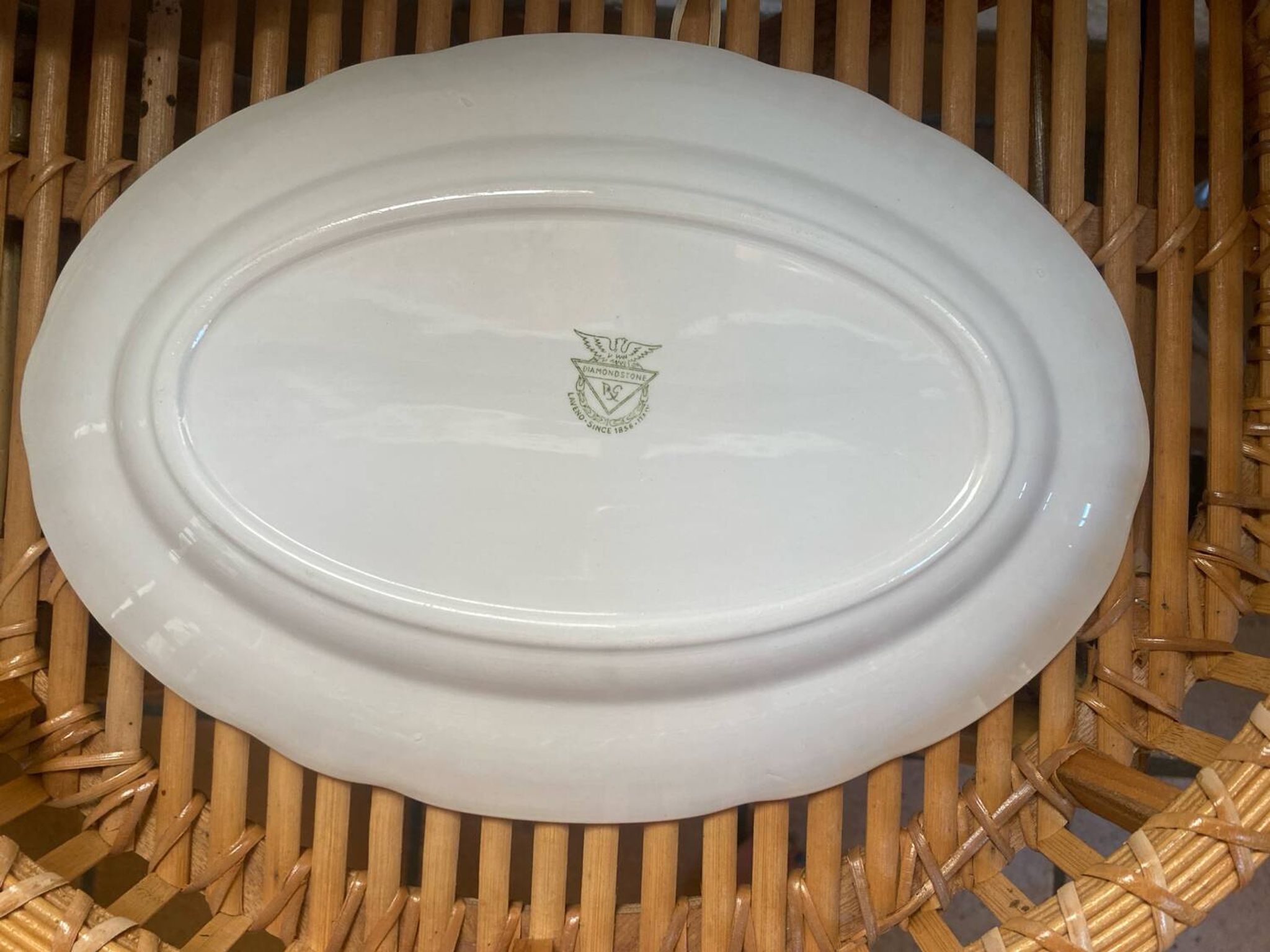 Oval ironstone dish stamped Laveno