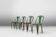 Set of 4 Vintage green Model A Chairs from Tolix, France, 1950s