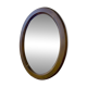 Oval wooden mirror