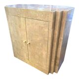 Meuble dresse double face Design, travertin & filets de laiton , ca 1960