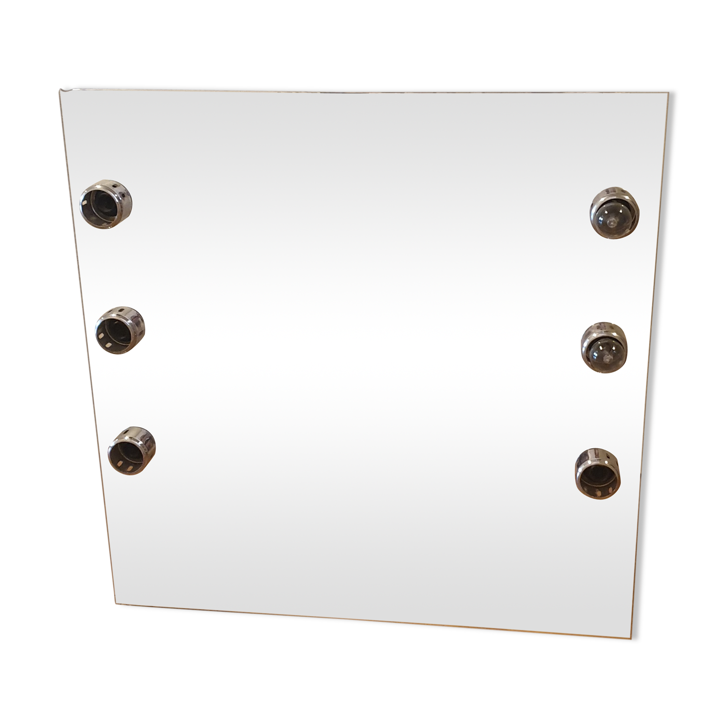 Large vintage bright mirror 80x80cm