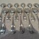 11 silver-plated dessert spoons by Christofle Vendome, 17cm