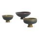 Petits bols de collection Mid-Century modernes scandinaves en grès marron par John Andersson, Set de 3