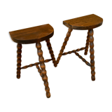 Pair of tripod stools