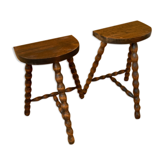 Pair of tripod stools