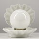 Ceramic lamp shell vintage white manises Spain 70s