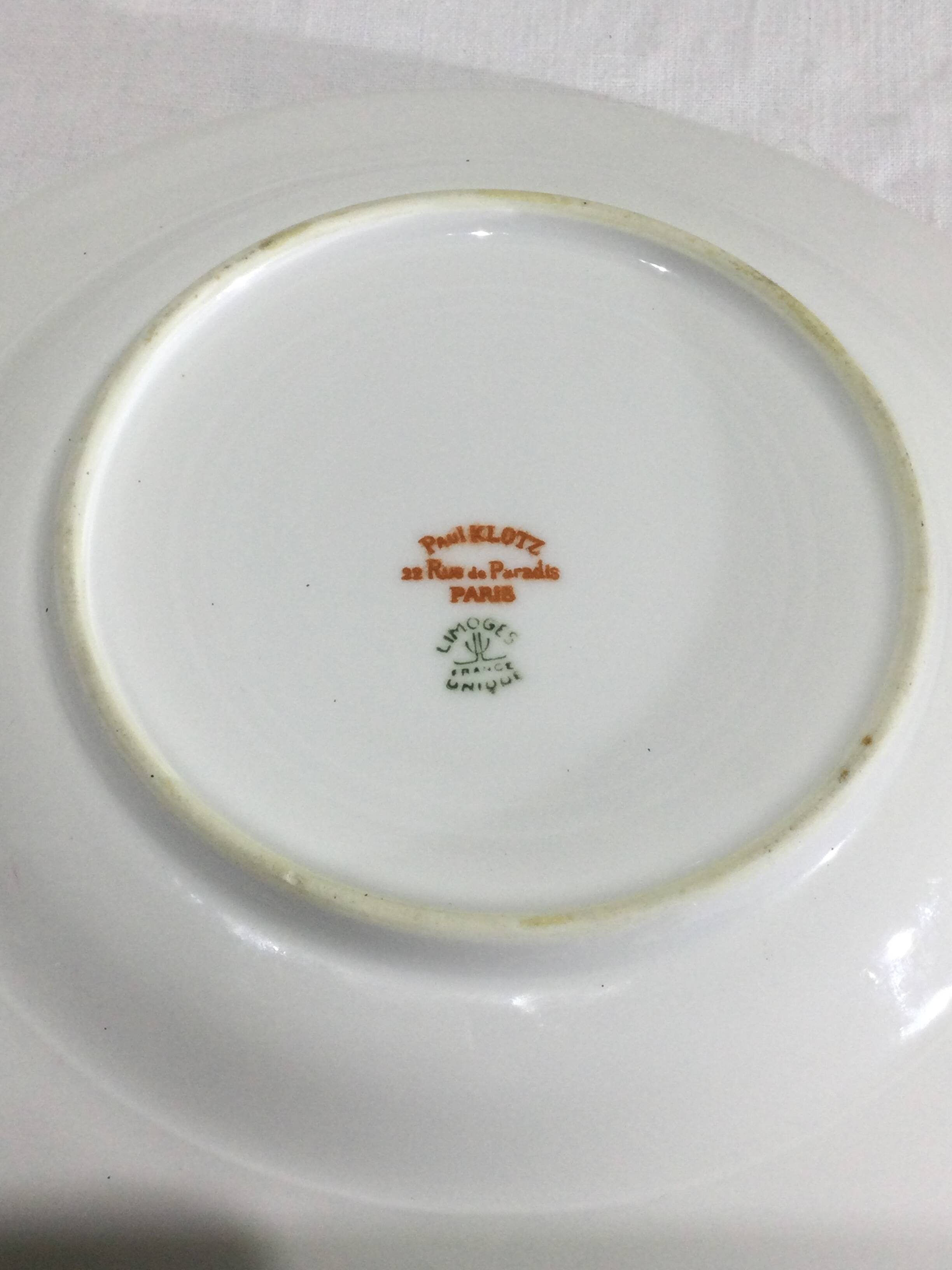 Paul Klotz Limoges porcelain table service