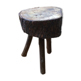 Brutalist log stool