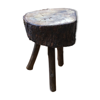 Brutalist log stool