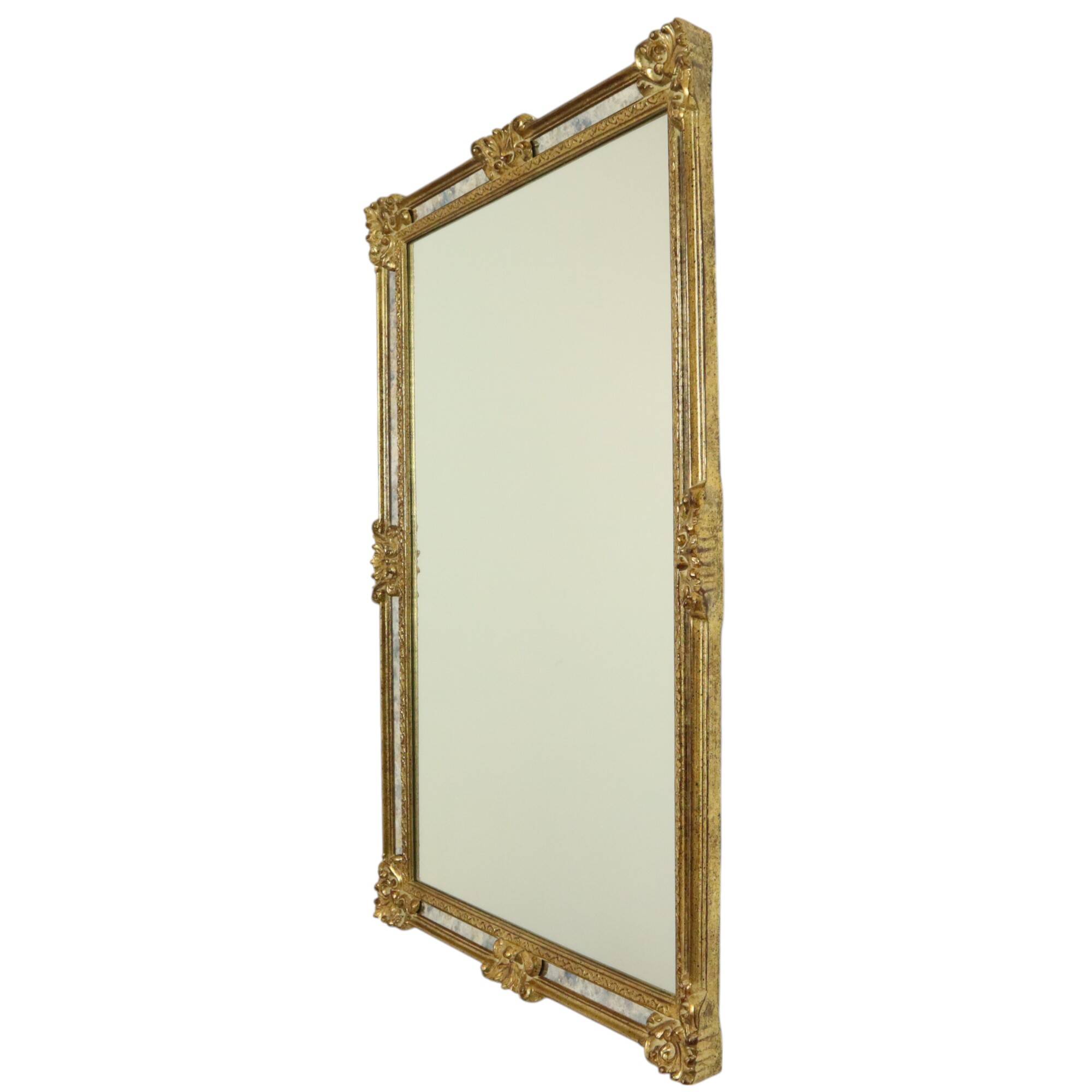 Classic Golden Deknudt Mirror Baroque Style Fumé Glass 95cm