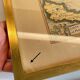 Vintage Atlantic Ocean Marine Map Gold Leaf Frame