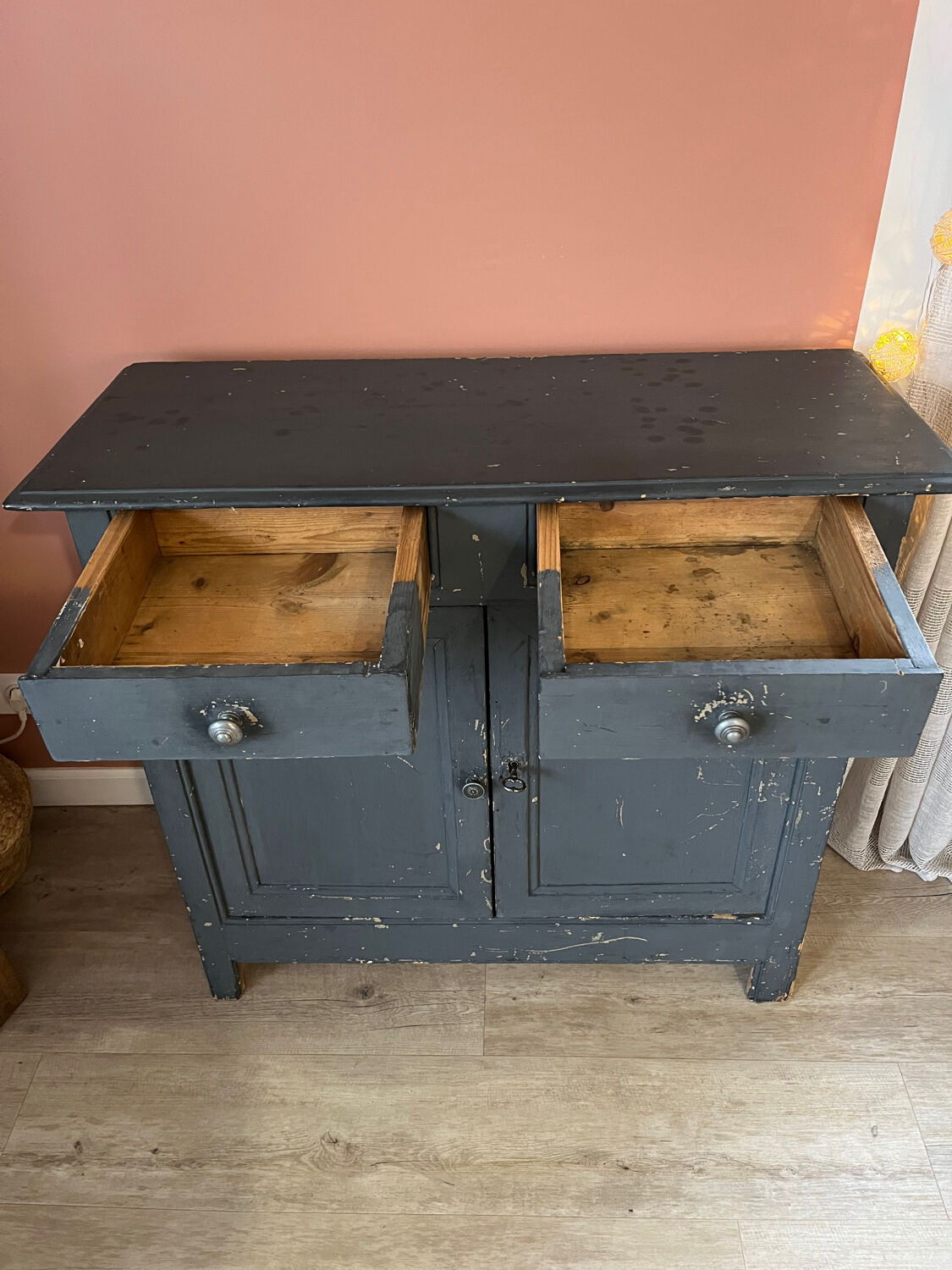 Slate blue Parisian buffet