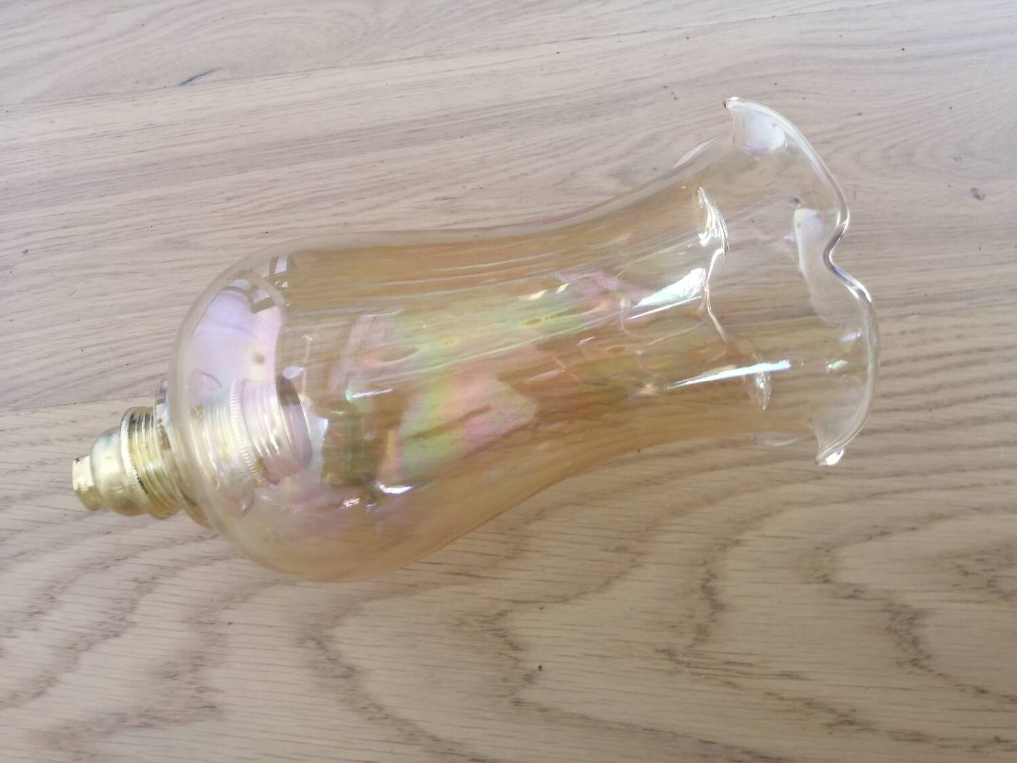 Lot de 7 suspensions globes vintage en verre