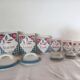Series of 6 Sarreguemines spice jars