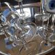 Set of 5 Italian stemmed glasses, Cerve design - lucky eye motif