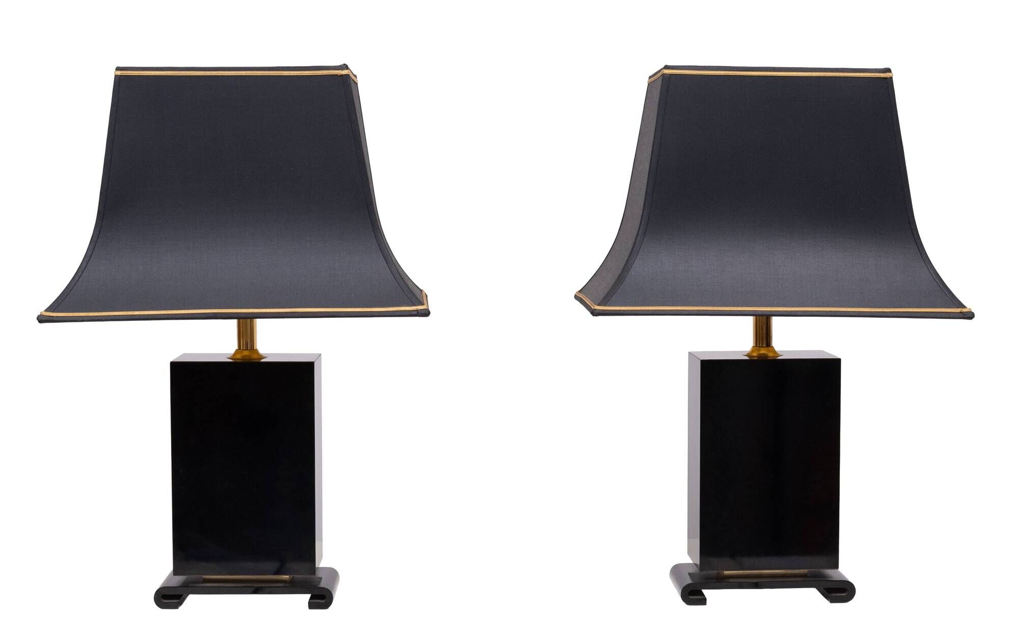 Stunning Maison Le Dauphin Pagode Design Table Lamps France 1970's