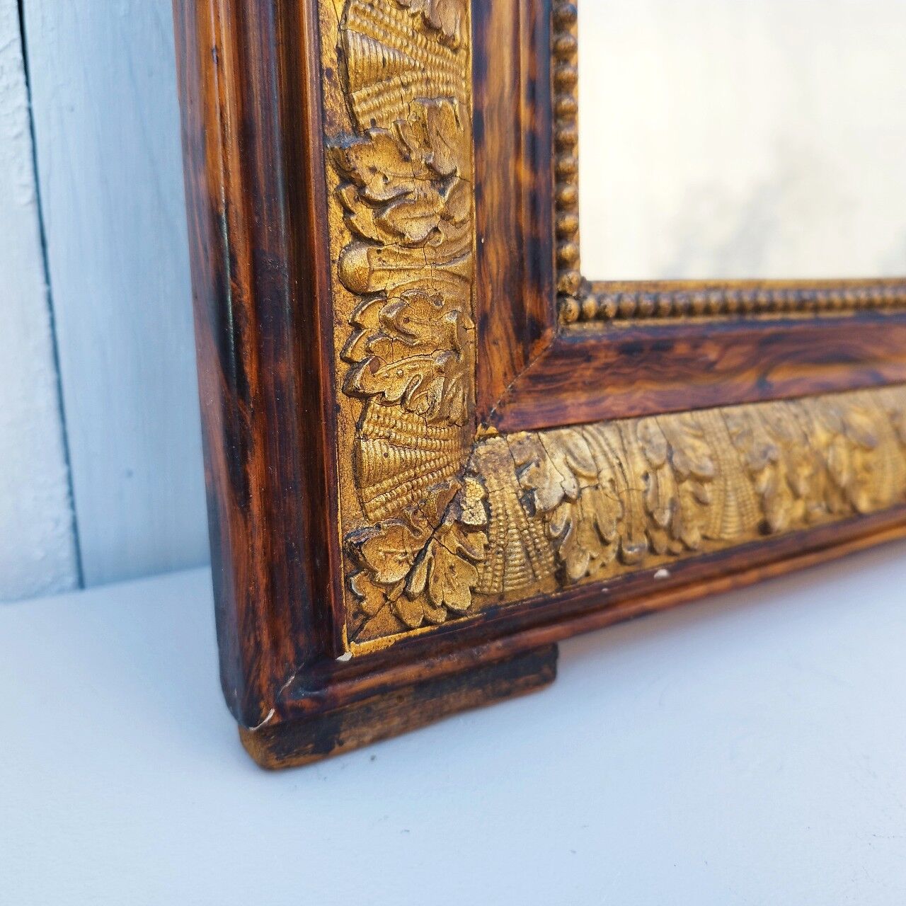 Louis Philippe style mirror wood, vintage gold