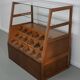 Antique Spanish beech & oak haberdashery cabinet or shop counter, 1950s