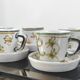 Set of 6 vintage Kéraluc Quimper coffee cups and saucers.