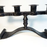 Art deco wrought iron chandelier signed Charles Piguet (1887 - 1942) art ironworker