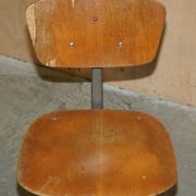 Six vintage mid-century modern folding stadium seats with new bases.