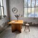 Square modernist table made of solid pine from the 1950s.