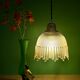 Vintage amber glass tulip pendant light
