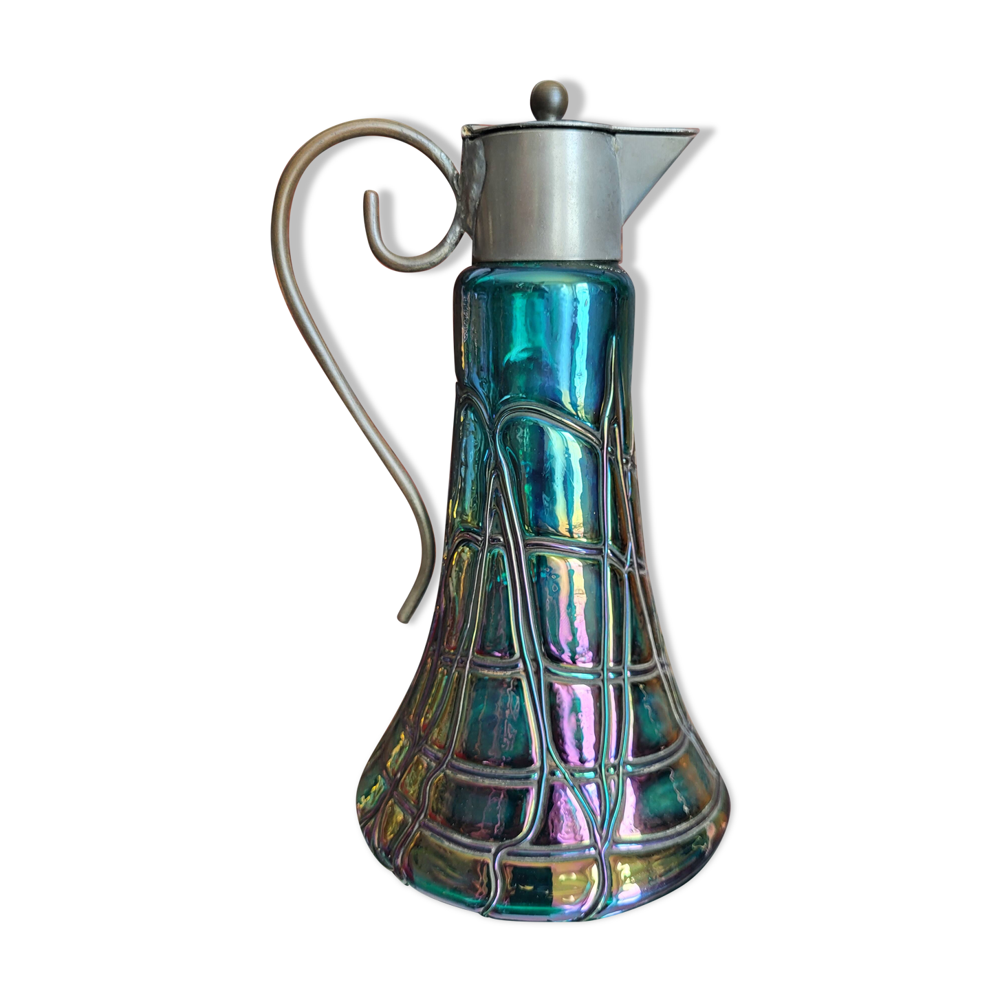 Karaf Art nouveau, pichet, König & Habel Ignaz, Oostenrijk, 1880-1890