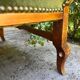 Paire de fauteuils vintage en bois massif et velours vert