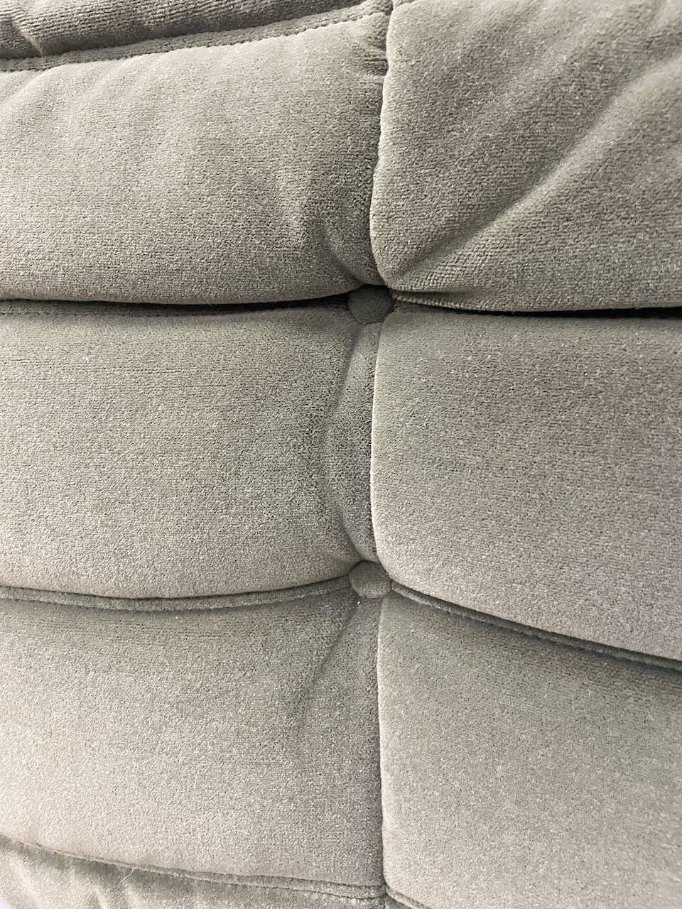 Vintage 2 and 3 seater green velvet togo set