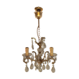 Ancien lustre à pampilles baroque