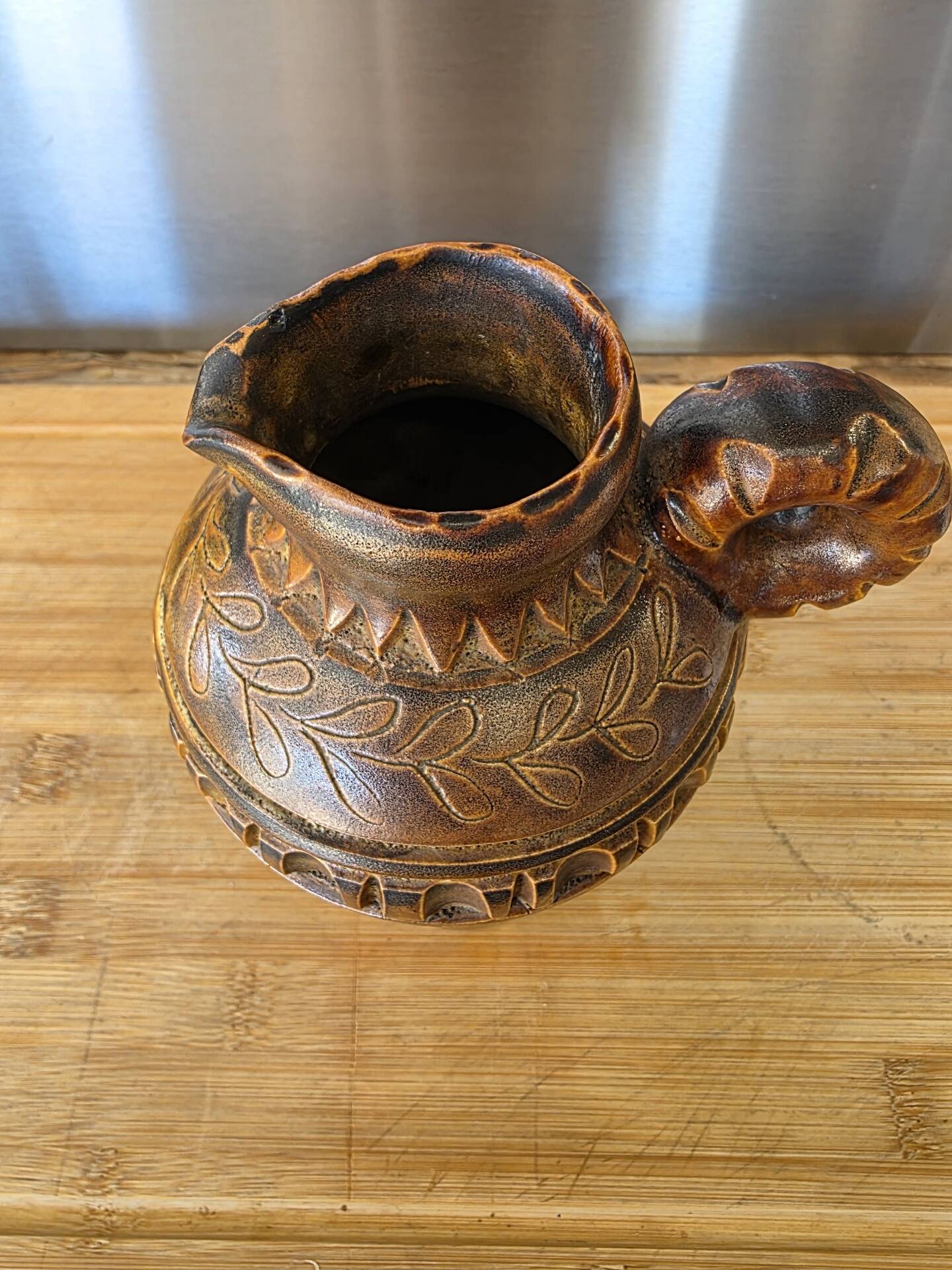 Ceramic jug from Vallauris - Signed Huguette H. Bessone
