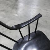 Rocking chair Grandessa en Hêtre noir par Lena Larsson 1960 pour Nesto