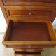 Rare Louis Philippe chest of drawers with 7 drawers from the 80s in cherry wood