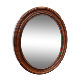 Miroir classique ovale néerlandais antique, datant d'environ 1900