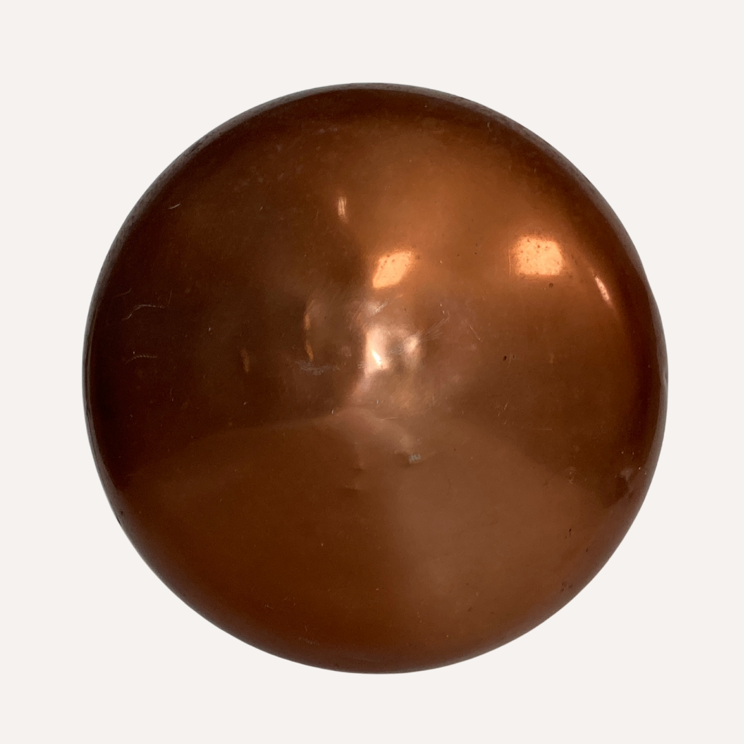 Copper and teak table lamp, France 1950s