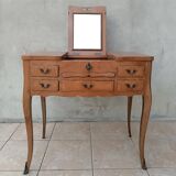 Louis XV style walnut veneer sewing table