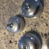 Interrupeurs annee 1950/1960 porcelaine, inox, laiton