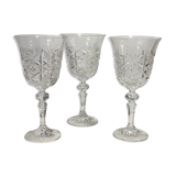3 crystal glasses