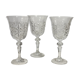 3 crystal glasses