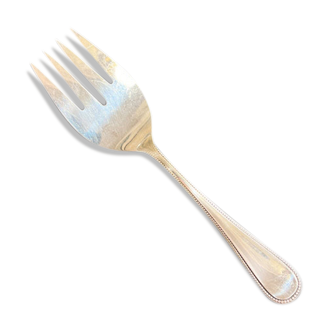 Serving fork, silver metal, pearl model