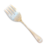 Serving fork, silver metal, pearl model