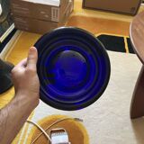 Cobalt blue glass ashtray by Enzo Mari, Circa. 1980