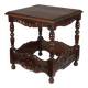 Oak carved square Side Table, Belgium 18th Century