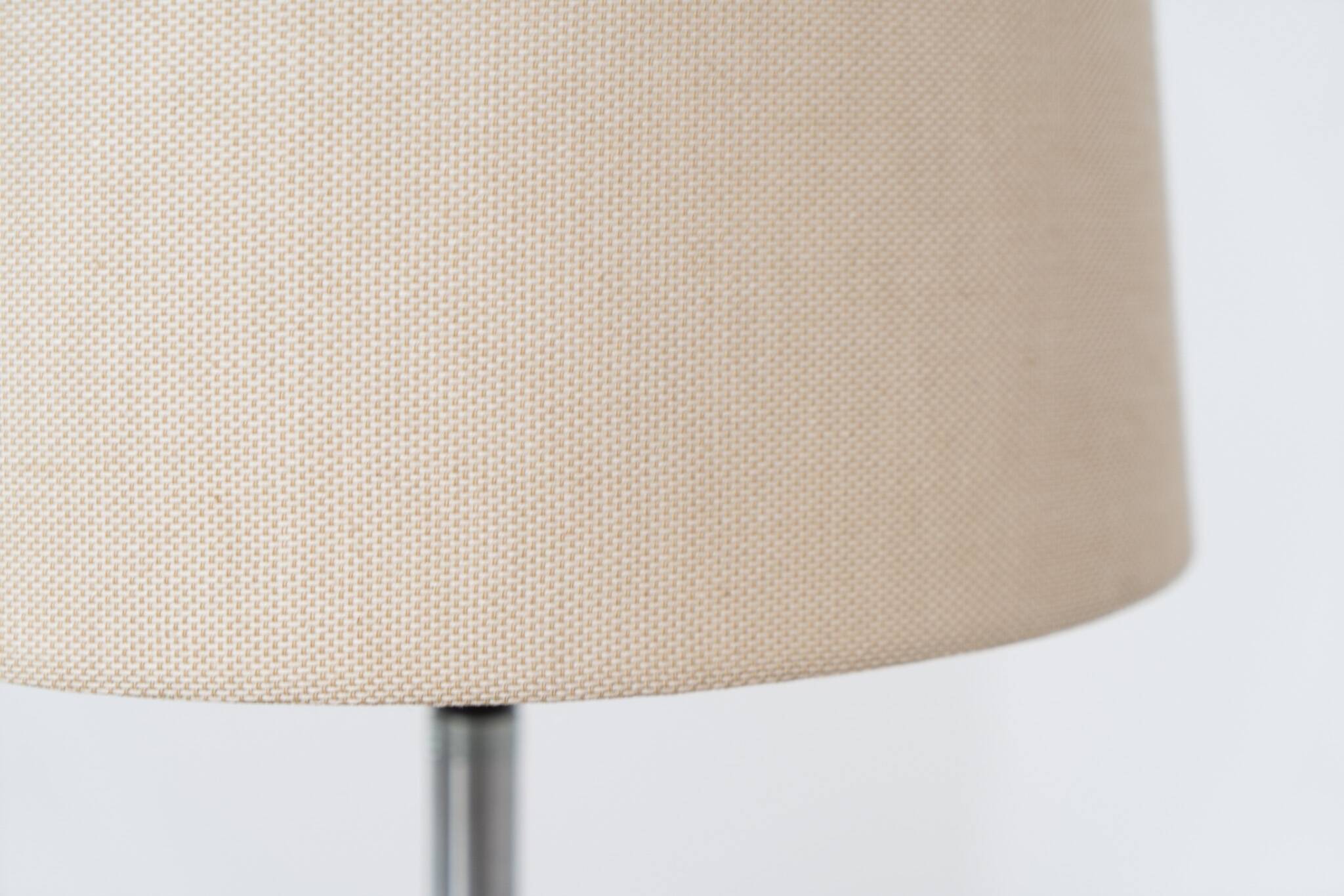 Rosewood & aluminium floor lamp