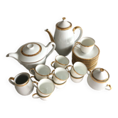 Service à café et thé 27 pièces en porcelaine blanche de Limoges Georges Boyer