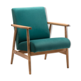 Polish B - 7727 armchair in turquoise velour