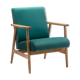 Fauteuil 7727 en velours turquoise